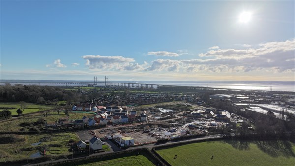 Image depicts countryside and Prince of Wales bridge local to Elderwood Parc